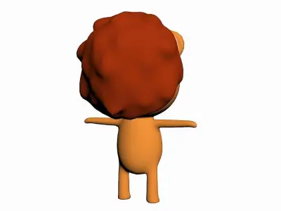 Cartoon Lion Character Low-poly 3D model