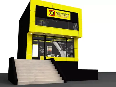Car service entrance logo sign a610  3D model