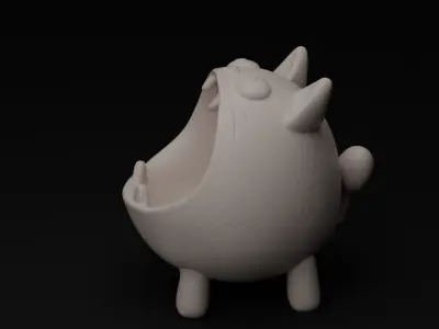 Hungry Cat Vase 3D print model