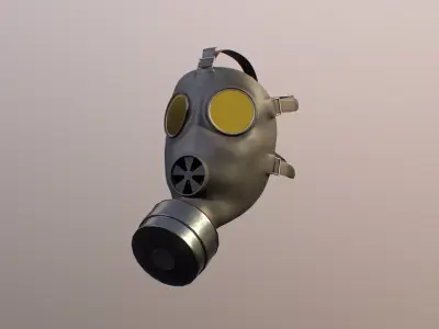 Gas Mask  game ready Low-poly 3D model
