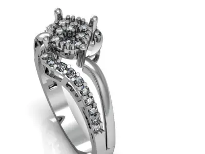 daimond ring 3D print model