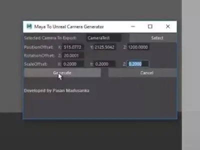 Maya to Unreal Engine Camera exporter  3D model
