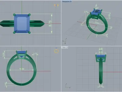Ring 51807 3D print model