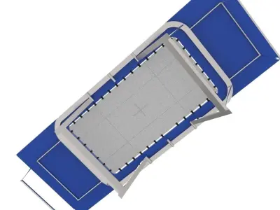 Trampoline Gymnastics Low-poly 3D model