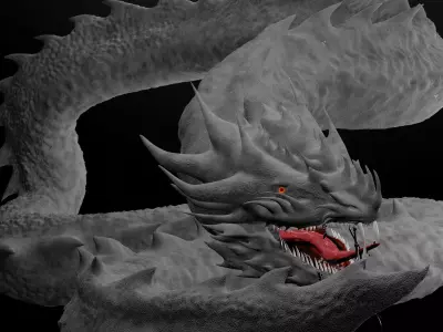 Fairy snake Low-poly 3D model