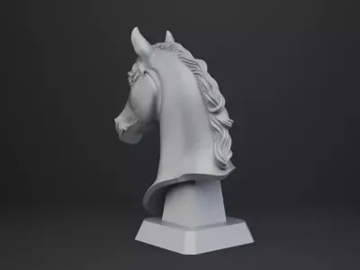 Horse Bust - Animal Figurine 3D print model