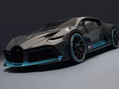 Bugatti Divo Low-poly 3D model