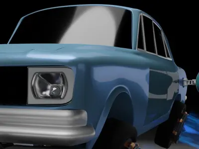 SCI-Fi flying car  3D model