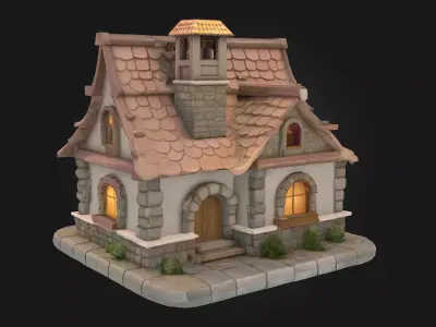 Cottage Retreat  A Cozy Escape to Nature 3D model