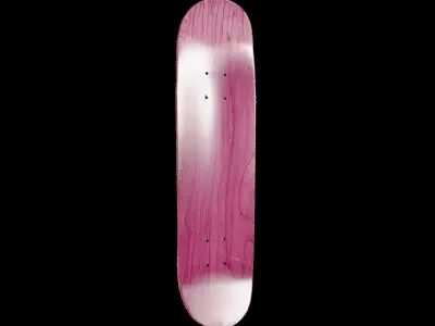 Realistic blank skateboard 3D model