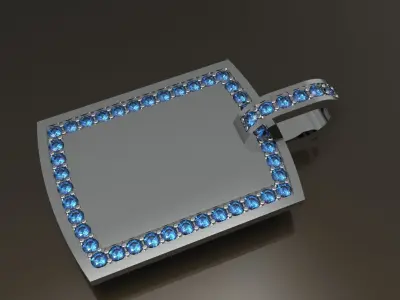 Dog Tag Pendant for Mans 3D print model