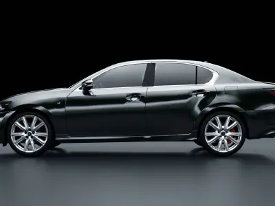 Lexus GS350 Low-poly 3D model