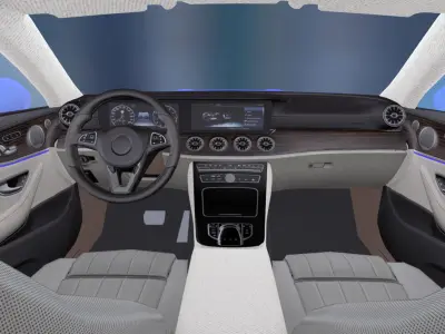 Mercedes-Benz E-Class Coupe 2018 Low-poly 3D model