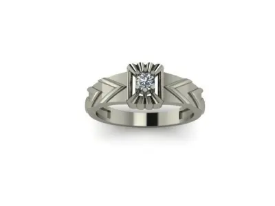man diamond ring 3D print model