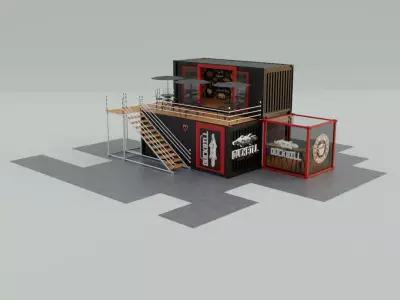 Duckbill cookies  coffee Low-poly 3D model