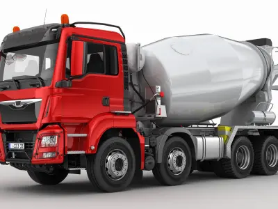 Concrete Mixer Truck 8X4 3D model