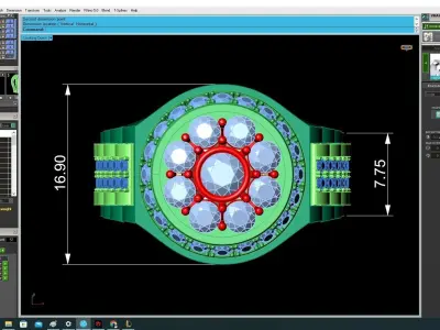 Luxury Multi Layer Halo Diamond Men Ring  3398 3D print model