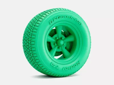15x10 Pacer Supreme Wheel BFGoodrich Radial Tire 3D print model