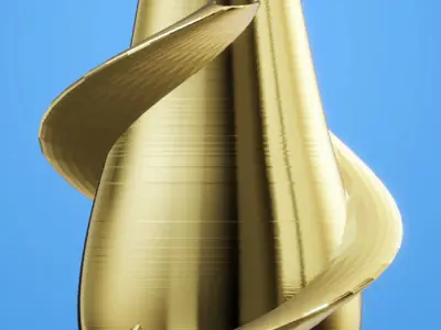 Modern Vase with Rings 3D print model