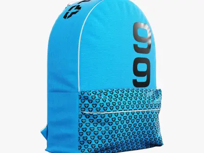 decorative set light blue 3D model