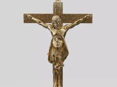 Holy marry pendant silver gold printable jewelry 3D model 3D print model