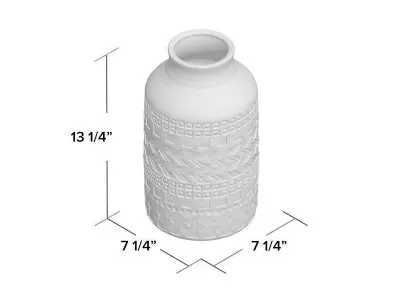 Gray Ceramic Floor Vase  3D model