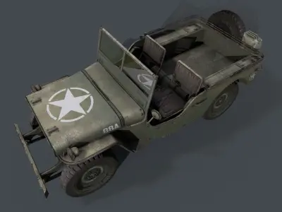 Willys MB Low-poly 3D model
