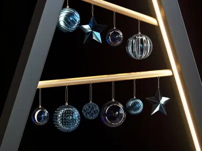 Loft style christmas tree 1300mm 3D model