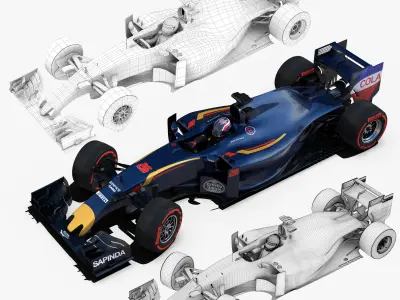 STR11 man in racing suit Low-poly 3D model