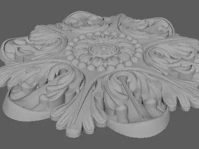 Central decor ornament for furniture 3D model 376