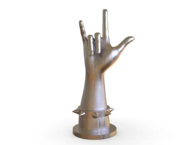 Rock Hand Rings Holder 3D print model