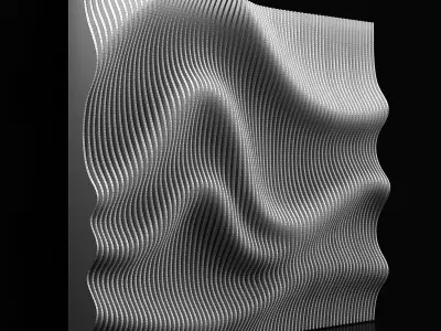 Parametric wooden panels 3D model