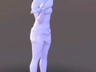 Nelly 10340 - Stretching Sport Girl Low-poly 3D model