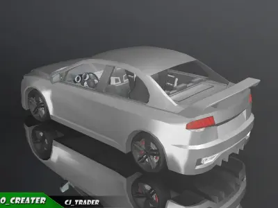 Lowpoly Misano Audi Car 3D Model Low-poly 3D model