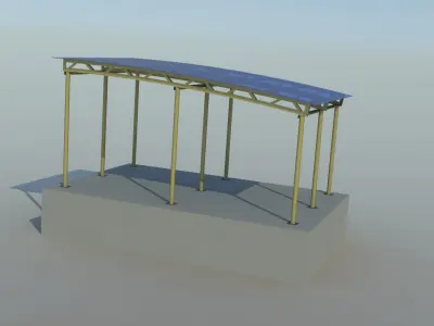 Metal shed var 2 Low-poly 3D model