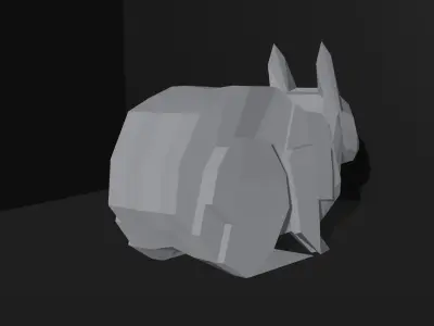 Low Poly Bunny Game Ready dog Low-poly 3D model
