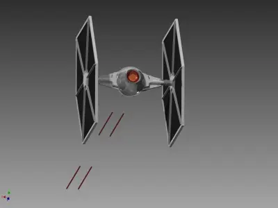 TIE fighter Star Wars Free 3D model