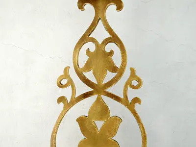 Large Scroll-Design Table Decor 3D model