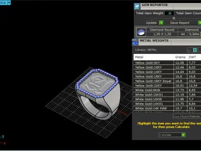 Signet ring model 1015 3D print model