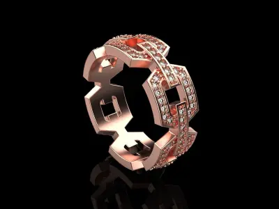 wedding ring model 646 3D print model