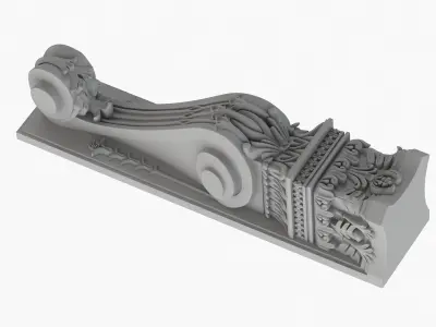 Scroll Corbel 44 3D model