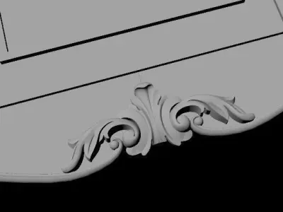 closet ornate gold wardrobe 3D model