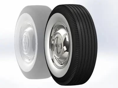 Wheels 1956 Dodge Royal for scale model 3D print model