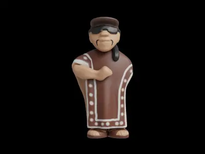 Small Chinese Guy Figure 3D model