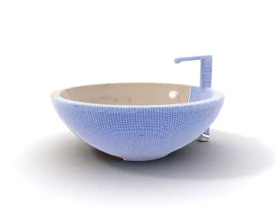 Elegant Marble Basin model pack Low-poly 3D model