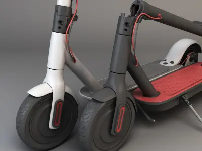 Electric scooter Low-poly 3D model