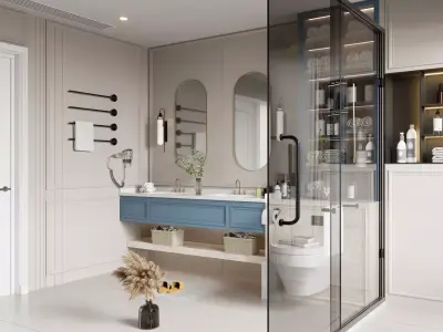 Modern Bathroom 3D Model 3D model