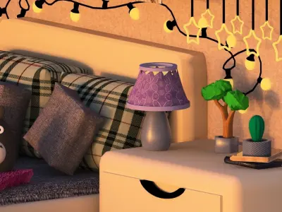 Room in 3Ds Max with Corona light  3D model