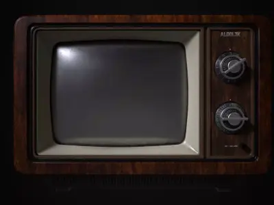 Old TV Low-poly 3D model