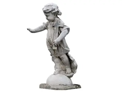 Cemetery Child Statue  Low-poly 3D model